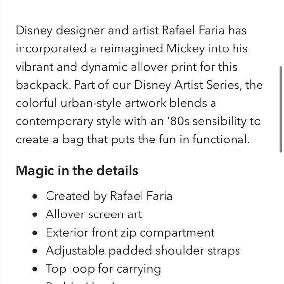 Mickey Mouse Backpack Rafael Faria - Picture 6 of 8